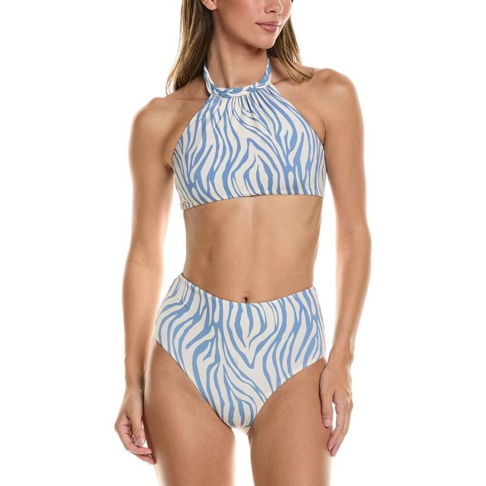Manebí Womens Manebi 2Pc Braided Halter Neck Bikini Set, Purple